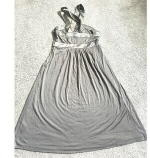 Banana Republic 100% Silk Dress Womens Size 4 Gray Sleeveless Career Cottage